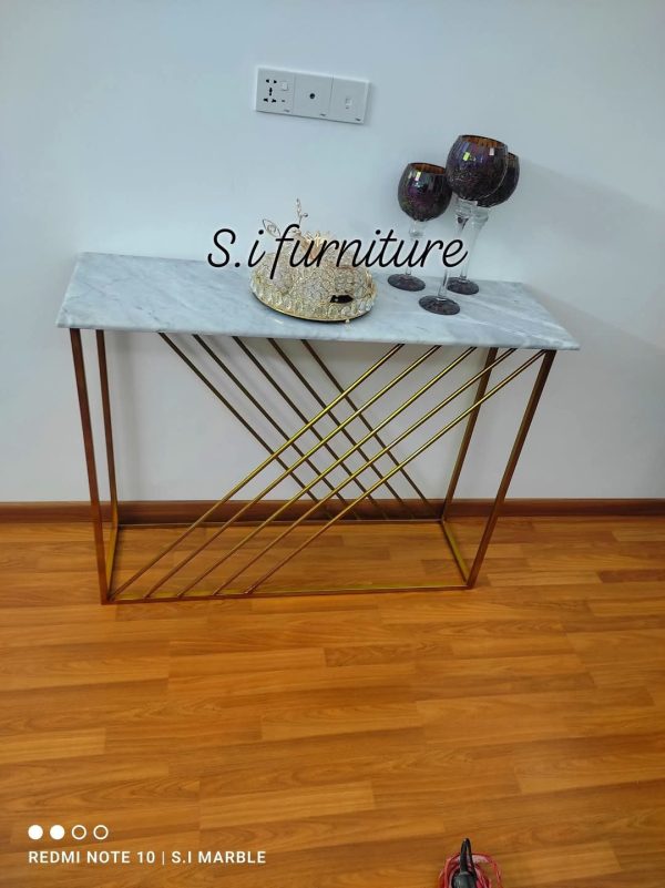 Consol Table with marble top - Image 3