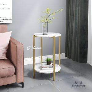 Marble side Table metal frame